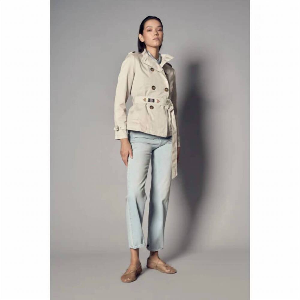 NEW BAZAR DELUXE cotton mini trench jacket in taupe